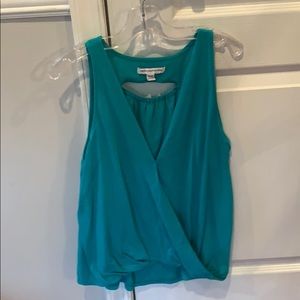 Green cross-cross American eagle tank top